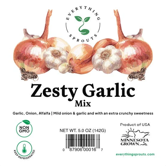 Zesty Garlic Mix, 5 oz cup, made with the recalled alfalfa sprouts