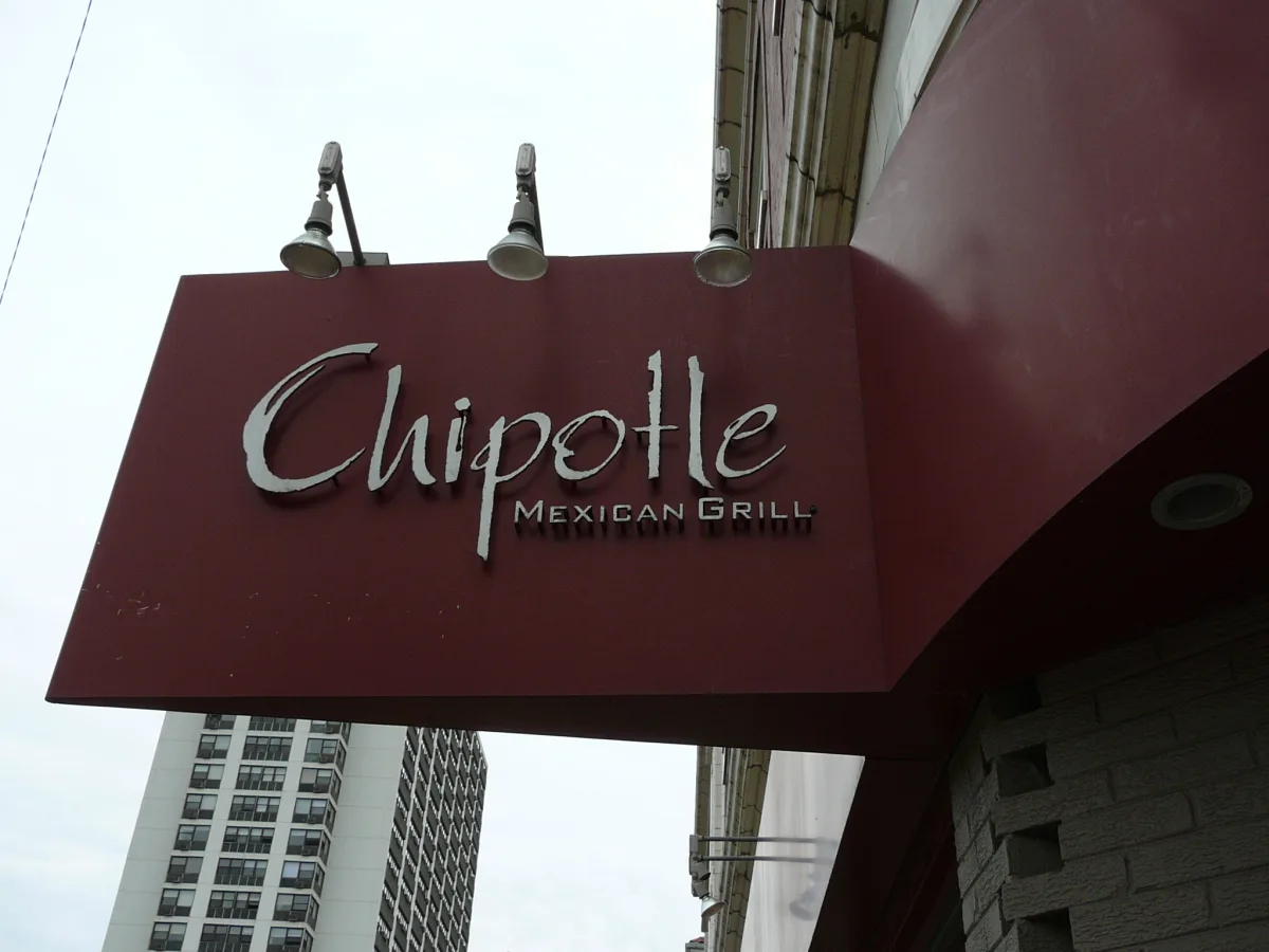 Chipotle Mexican Grill restaurant sign in Chicago