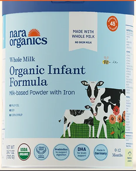 Nara Organics Whole Milk Organic Infant Formula (24.7 oz / 700 g)
